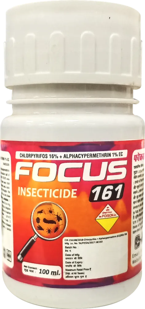 FOCUS-161 — CHLORPYRIPHOS 16%+ALPHACYPERMETHRIN 1% EC (GPC)
