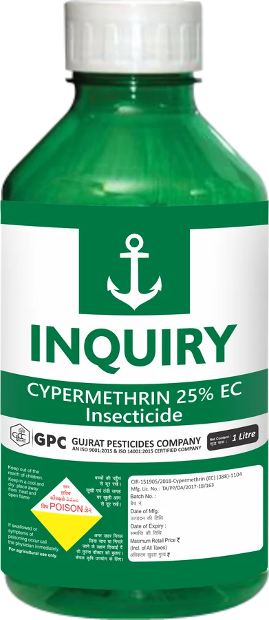 INQUIRY — CYPERMETHRIN 25% EC (GPC)