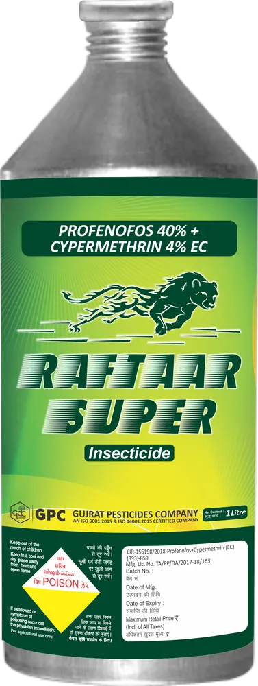 RAFTAAR SUPER — PROFENOFOS 40% + CYPERMETHRIN 4% EC (GPC)